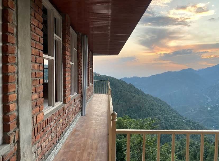 Balcony with Himalayan sunset