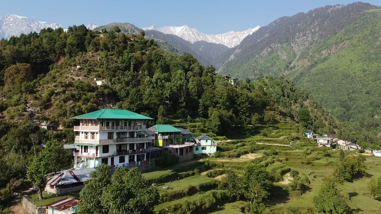 private villa aerial view